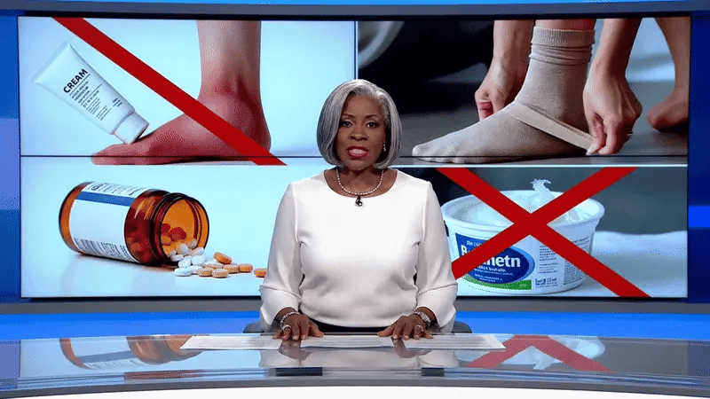 News report on swollen legs